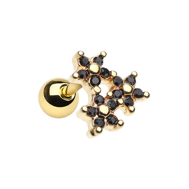 Spring Posy Earring in Gold. Tragus and Cartilage Jewellery. - Earring. Navel Rings Australia.