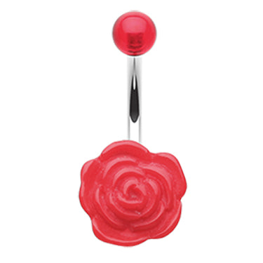 Rosette's Floral Bloom Belly Rings - Fixed (non-dangle) Belly Bar. Navel Rings Australia.