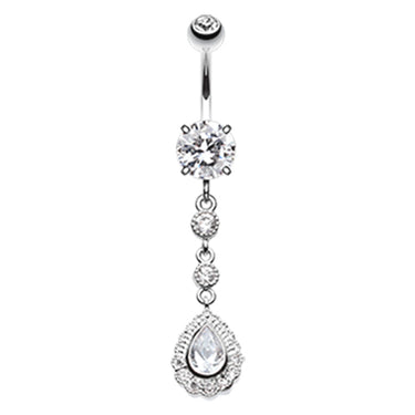 Vintage Glacier Belly Ring - Dangling Belly Ring. Navel Rings Australia.