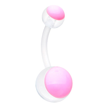 Glow Candy Bio Flex Belly Rings - Basic Curved Barbell. Navel Rings Australia.