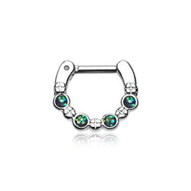 Classic Black Opal Septum Clicker - Septum. Navel Rings Australia.