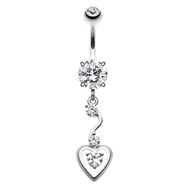 My Sweet Heart Belly Dangle - Dangling Belly Ring. Navel Rings Australia.