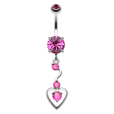 My Sweet Heart Belly Dangle - Dangling Belly Ring. Navel Rings Australia.