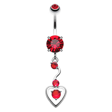 My Sweet Heart Belly Dangle - Dangling Belly Ring. Navel Rings Australia.