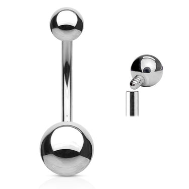 Internally Threaded Surgical Steel Classique Belly Rings - Basic Curved Barbell. Navel Rings Australia.