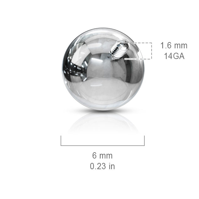 14g Surgical Steel Loose Balls for Belly Rings - INTERNAL THREADS - Replacement Ball. Navel Rings Australia.