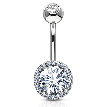 Jojo Halo Belly Bar - Basic Curved Barbell. Navel Rings Australia.