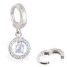 TummyToys® Silver Bullseye CZ Drop - TummyToys® Patented Clasp. Navel Rings Australia.