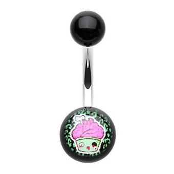 My Zombie Cupcake Belly Ring - Basic Curved Barbell. Navel Rings Australia.