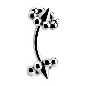 Volcano Eruption Basic Belly Ring - Basic Curved Barbell. Navel Rings Australia.