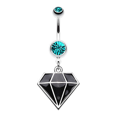 Midnight Urban Prism Belly Ring - Dangling Belly Ring. Navel Rings Australia.