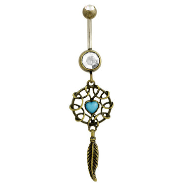 Boho Dreams Navel Bars - Dangling Belly Ring. Navel Rings Australia.