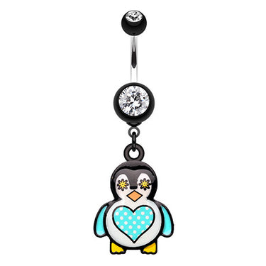 Chubba Wubba Penguin Navel Ring - Dangling Belly Ring. Navel Rings Australia.