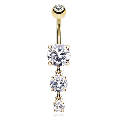 Classic Gem Journey Navel Ring - Dangling Belly Ring. Navel Rings Australia.