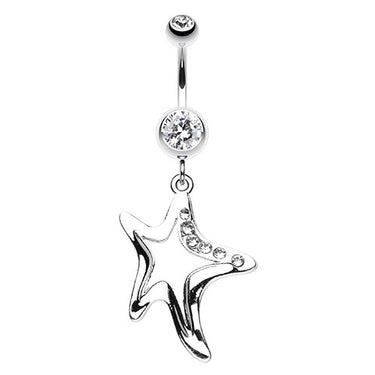 Laguna Starfish Belly Dangle - Dangling Belly Ring. Navel Rings Australia.