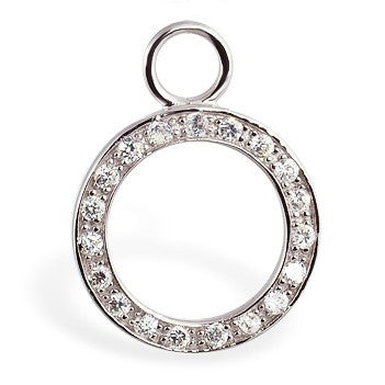 TummyToys® Paved Circle of Life Swinger Charm - TummyToys® Swinger Charm. Navel Rings Australia.