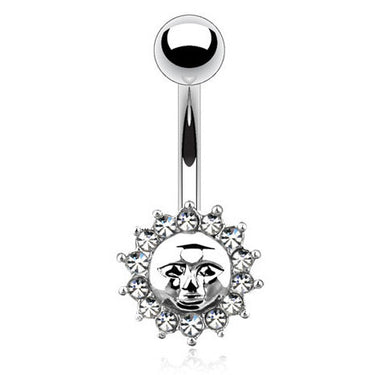 Egyptian Sunshine Navel Piercing Bars - Fixed (non-dangle) Belly Bar. Navel Rings Australia.