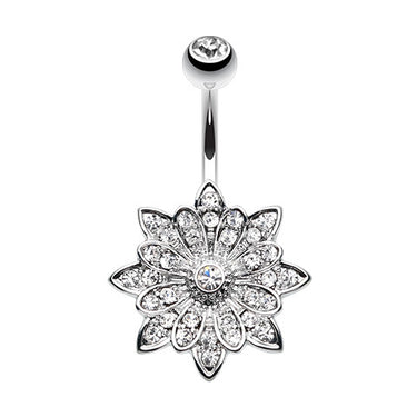 Casablanca Flōrālis Belly Ring - Fixed (non-dangle) Belly Bar. Navel Rings Australia.