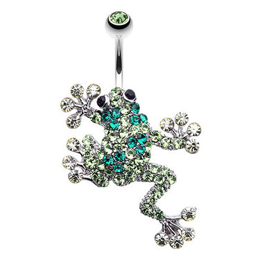 Leap Froggy Belly Piercing - Fixed (non-dangle) Belly Bar. Navel Rings Australia.