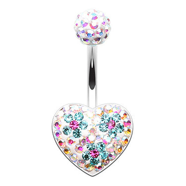 Motleys™ Love Parade Belly Ring - Fixed (non-dangle) Belly Bar. Navel Rings Australia.