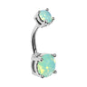 Pacific Sparkle Belly Button Rings - Basic Curved Barbell. Navel Rings Australia.