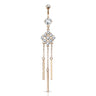Tic Tac Toe with Hanging Bars Belly Bar - Dangling Belly Ring. Navel Rings Australia.