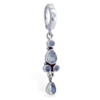 TummyToys® Balinese Moonstone Piercing - TummyToys® Patented Clasp. Navel Rings Australia.