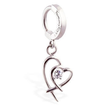 TummyToys® Double Heart Surgical Steel Clasp - TummyToys® Patented Clasp. Navel Rings Australia.