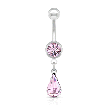 Evening Dew Teardrop Belly Ring