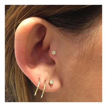 Plain Hoop by Maria Tash in Rose Gold - Earring. Navel Rings Australia.