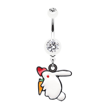 Luvin' Easter Bunny Belly Ring - Dangling Belly Ring. Navel Rings Australia.