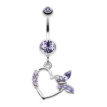 Love Flutter Butterfly Belly Piercing - Dangling Belly Ring. Navel Rings Australia.