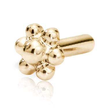 Threaded Flower Stud Backing by Maria Tash in 14K Yellow Gold. - Earring. Navel Rings Australia.