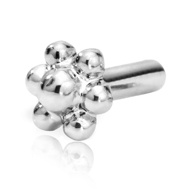 Threaded Flower Stud Backing by Maria Tash in 14K White Gold. - Earring. Navel Rings Australia.