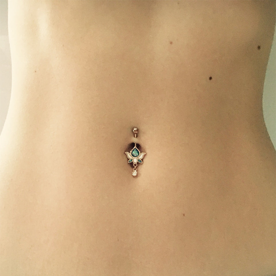 Quality Navel Ring with an Inspirational Balinese Theme for our Yogis ...