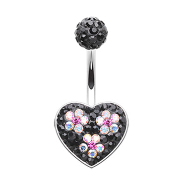 Motleys™ Midnight Love Parade Belly Ring - Fixed (non-dangle) Belly Bar. Navel Rings Australia.