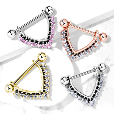 Midnight Jewels Nipple Barbell - Nipple Ring. Navel Rings Australia.