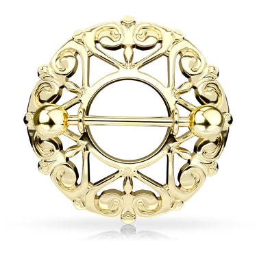 Token of Love Nipple Shield with Gold Plating - Nipple Ring. Navel Rings Australia.