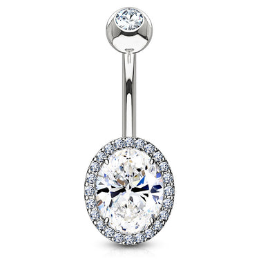 Jojo Ovaline Belly Bar - Basic Curved Barbell. Navel Rings Australia.