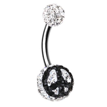 Peace Out Motley™ Belly Ring - Basic Curved Barbell. Navel Rings Australia.