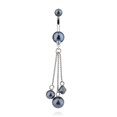 Pearl Chandelier Belly Rings - Dangling Belly Ring. Navel Rings Australia.