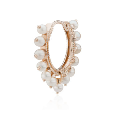 Pearl Coronet Earring by Maria Tash in 14K Rose Gold - Earring. Navel Rings Australia.