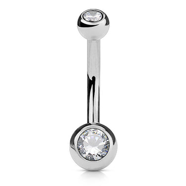 Petite Ball Classique Belly Bars - Basic Curved Barbell. Navel Rings Australia.