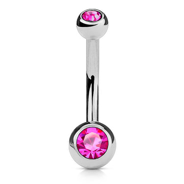 Petite Ball Classique Belly Bars - Basic Curved Barbell. Navel Rings Australia.