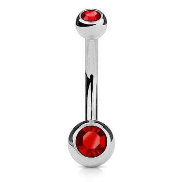 Petite Ball Classique Belly Bars - Basic Curved Barbell. Navel Rings Australia.