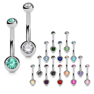 Petite Ball Classique Belly Bars - Basic Curved Barbell. Navel Rings Australia.