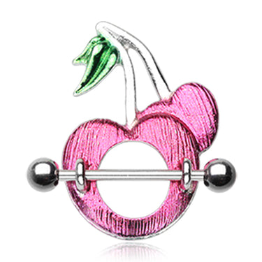 Pink Cherries Nipple Shield Ring - Nipple Ring. Navel Rings Australia.