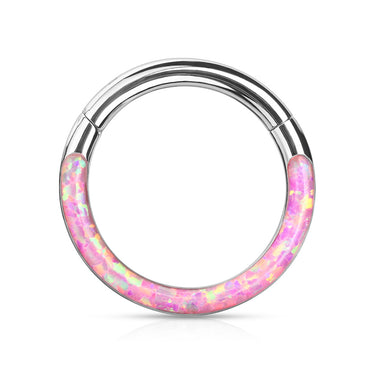 Starlight Opal Segment Clicker Piercing - Clicker Belly Ring. Navel Rings Australia.