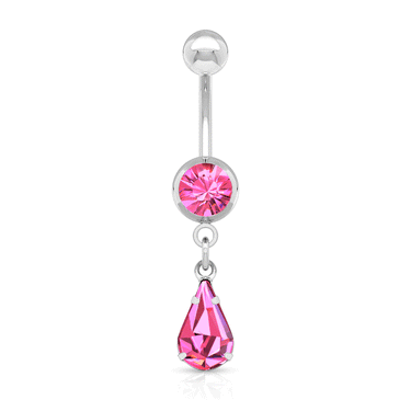 Evening Dew Teardrop Belly Ring