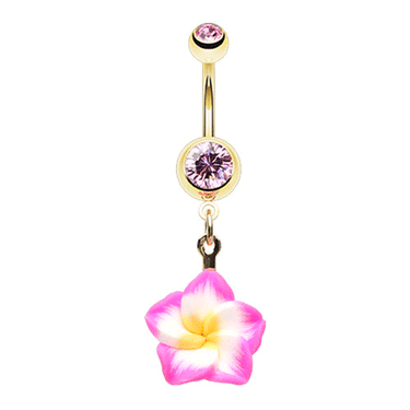 Tropicana Frangipani Belly Ring